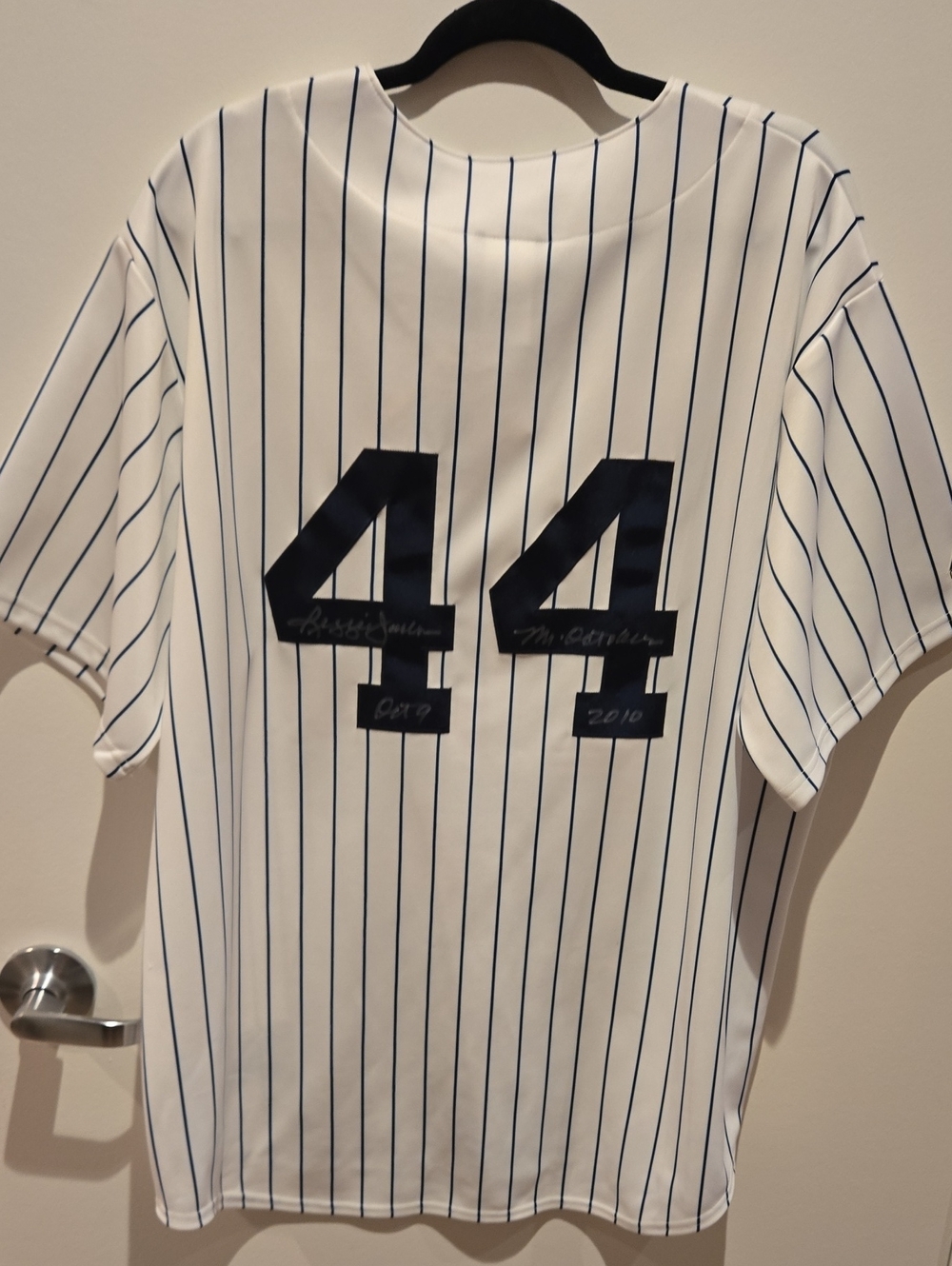 NY Yankees Autographed Jersey REGGIE JACKSON Baseball Jersey with Navy 44